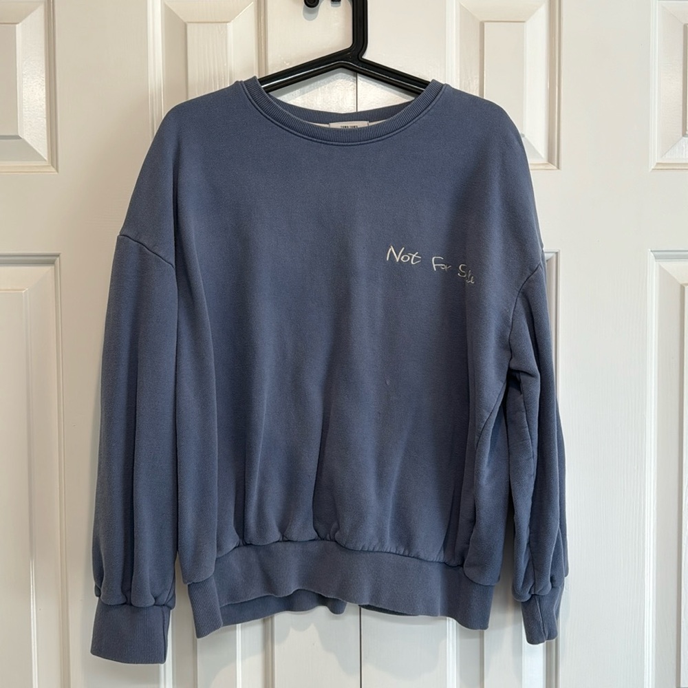 Korean fashion blue sweatshirt